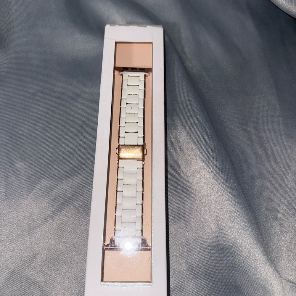 Michele White and Gold Women's Watch